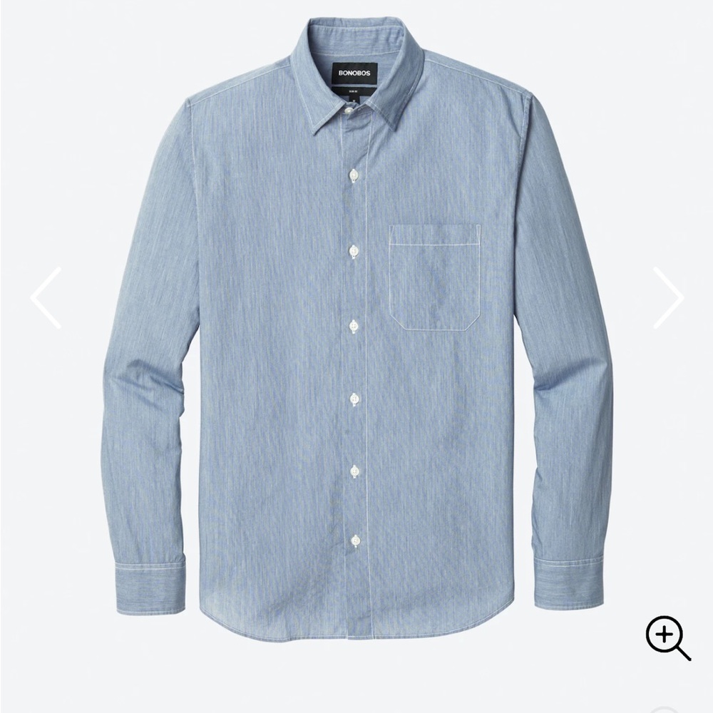 Bonobos Washed Button Down Shirt size: small color: Light Blue